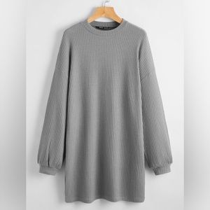 SHEIN waffleknit shirt dress